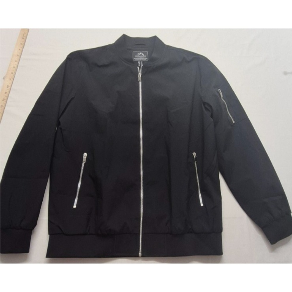 NWT‎ Tacvasen men's black Outdoor tactical full zip jacket zip pockets LG